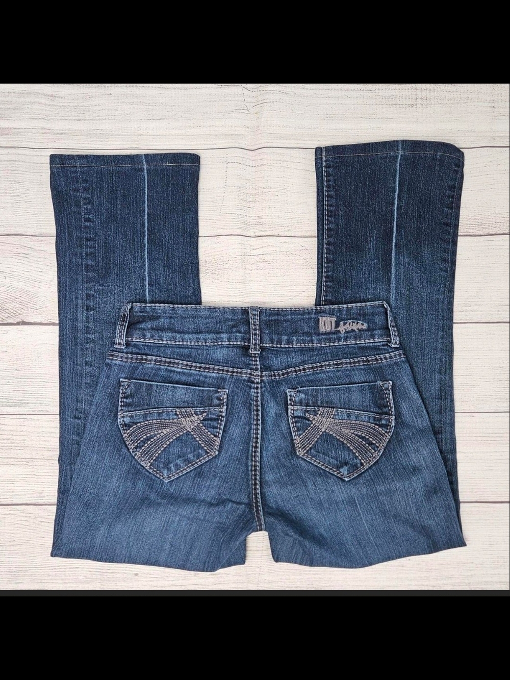 Y2K Boot Cut Jeans with Embellished Back Pockets
